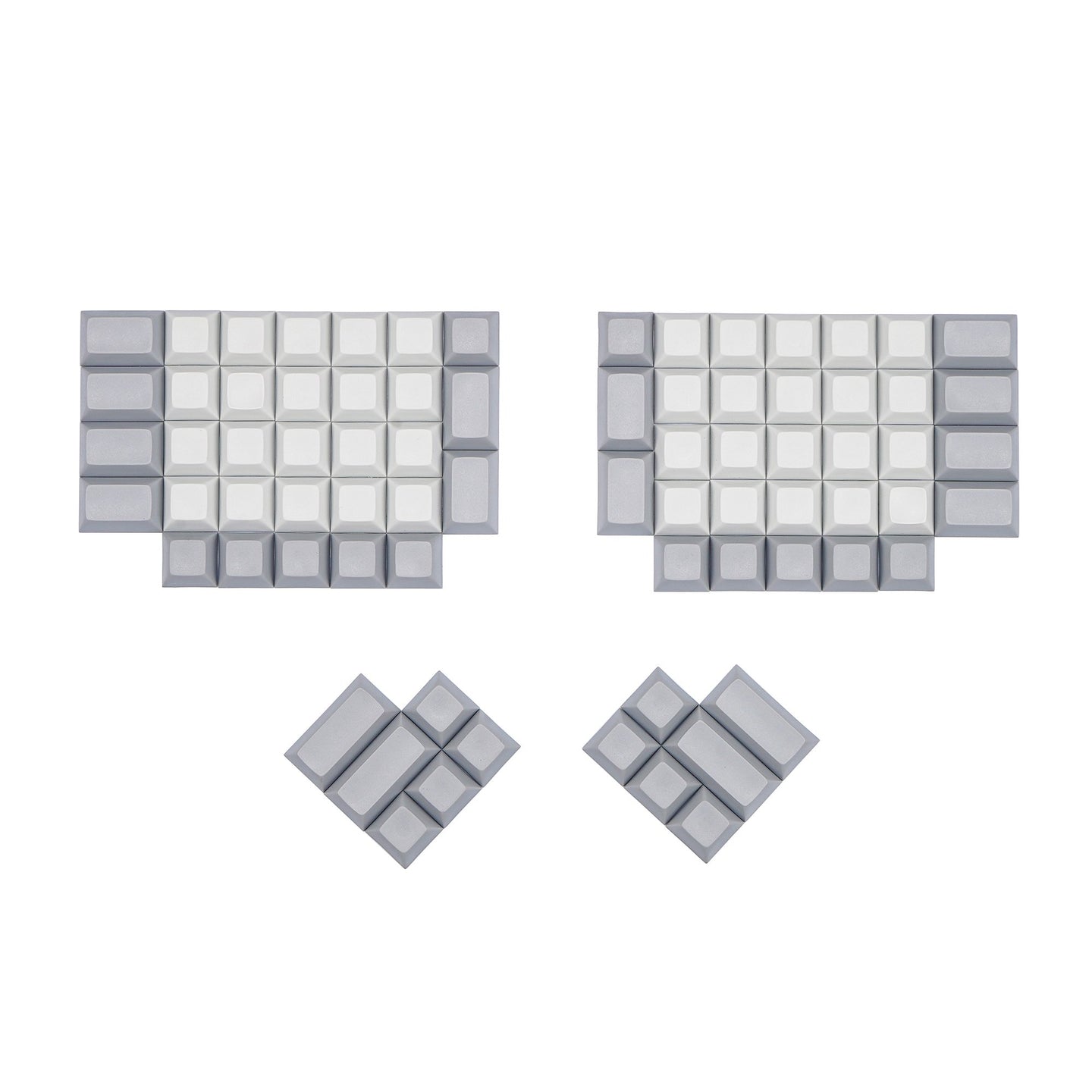 Split DSA Keycaps Light and Dark Grey