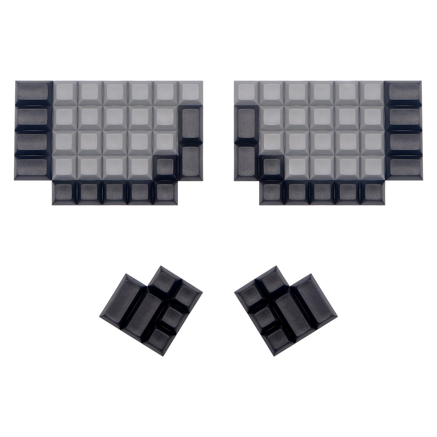 Split DSA Keycaps Black and Dark Grey