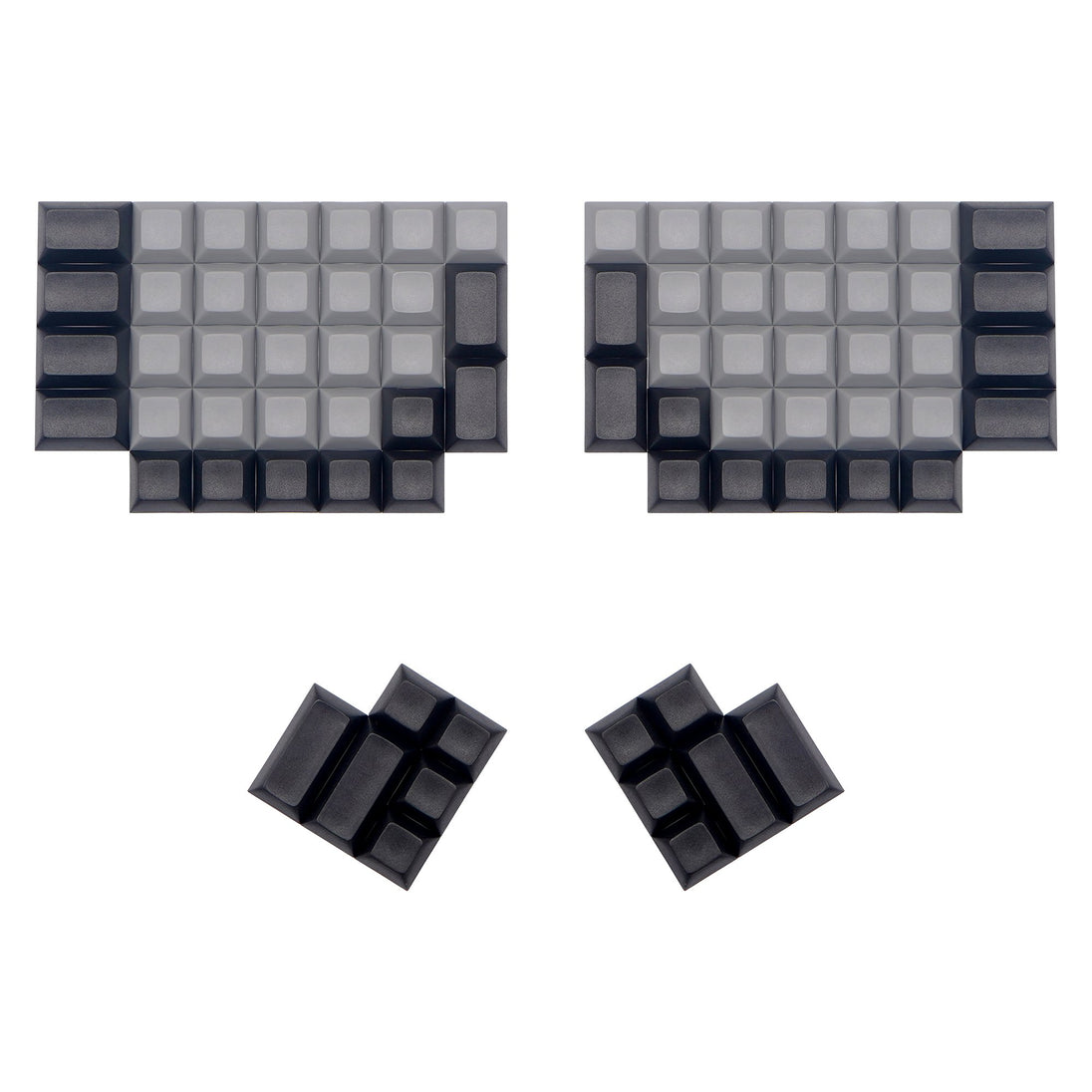 Split DSA Keycaps Black and Dark Grey